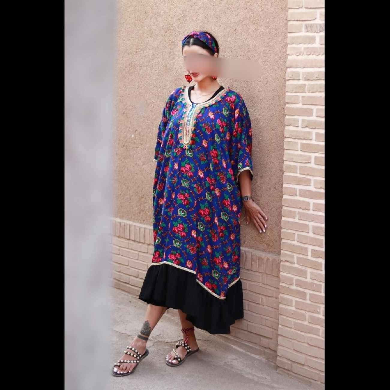 کفتان طرح گلدار زنانه مناسب برای گردش روزانه، دورهمی‌های آرام