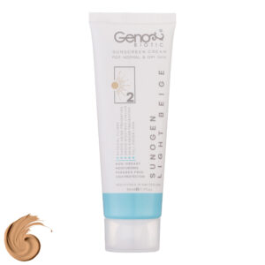 کرم ضد آفتاب رنگی Geno Biotic مناسب برای پوست‌های معمولی تا خشک – رنگ بژ روشن، SPF50 (بسته 2 عددی)