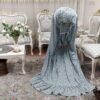 Islamic Namaz Chador with Sleeves for Women in Fish Design & Cotton