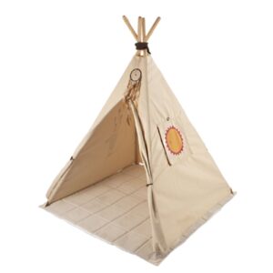 چادر بازی بچه‌گانه مدل Teepee مخصوص سرخپوستان آمریکایی شامل دریم کچر و زیرانداز