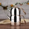 Korkmaz Teapot and Kettle Set – Stainless Steel with Chrome-Nickel Plating (2)