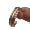 Wide Copper Bracelet with Silver and Gold Weave, Premium Quality (1)