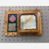 Wooden Wall-Mounted Mirror Key Holder with Traditional Design (2)