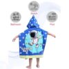 Baby and Toddler Blue Hooded Bath Towel with Astronaut Design (2)