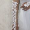 Bridal Gloves With Blossom Design For Wedding And Reception (4)