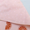 Cotton Baby and Toddler Bib and Neck Scarf — Pink Orange Design (1)