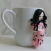 Elegant Ceramic Coffee Mug with Pregnant Woman Themed Artwork (1)
