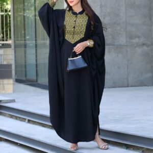 مانتوی رسمی عبایه – بلند، زیبا و ساده با جلو بسته و طرح سنتی