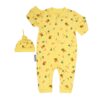 Full-Body Baby Romper with Hat – Easy Diaper Access & All-Day Comfort (5)