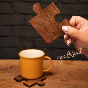 زیرلیوانی‌های پازلی سرگرم‌کننده – مناسب برای عاشقان چای و فضاهای دنج (۳ عدد)