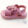 Girls' Casual Sport Sandals – Dusty Pink with Flower Motif (1)
