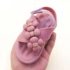 Girls' Casual Sport Sandals – Dusty Pink with Flower Motif (6)