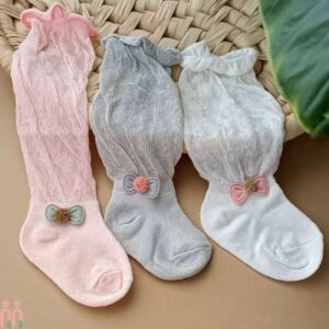 جوراب ساق بلند دخترانه – نرم، راحت و شیک، مناسب برای استفاده روزمره
