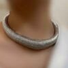 Gold-Plated Choker Necklace with Flexible Spring Design – Minimalist & Elegant Perfect for Party (1)