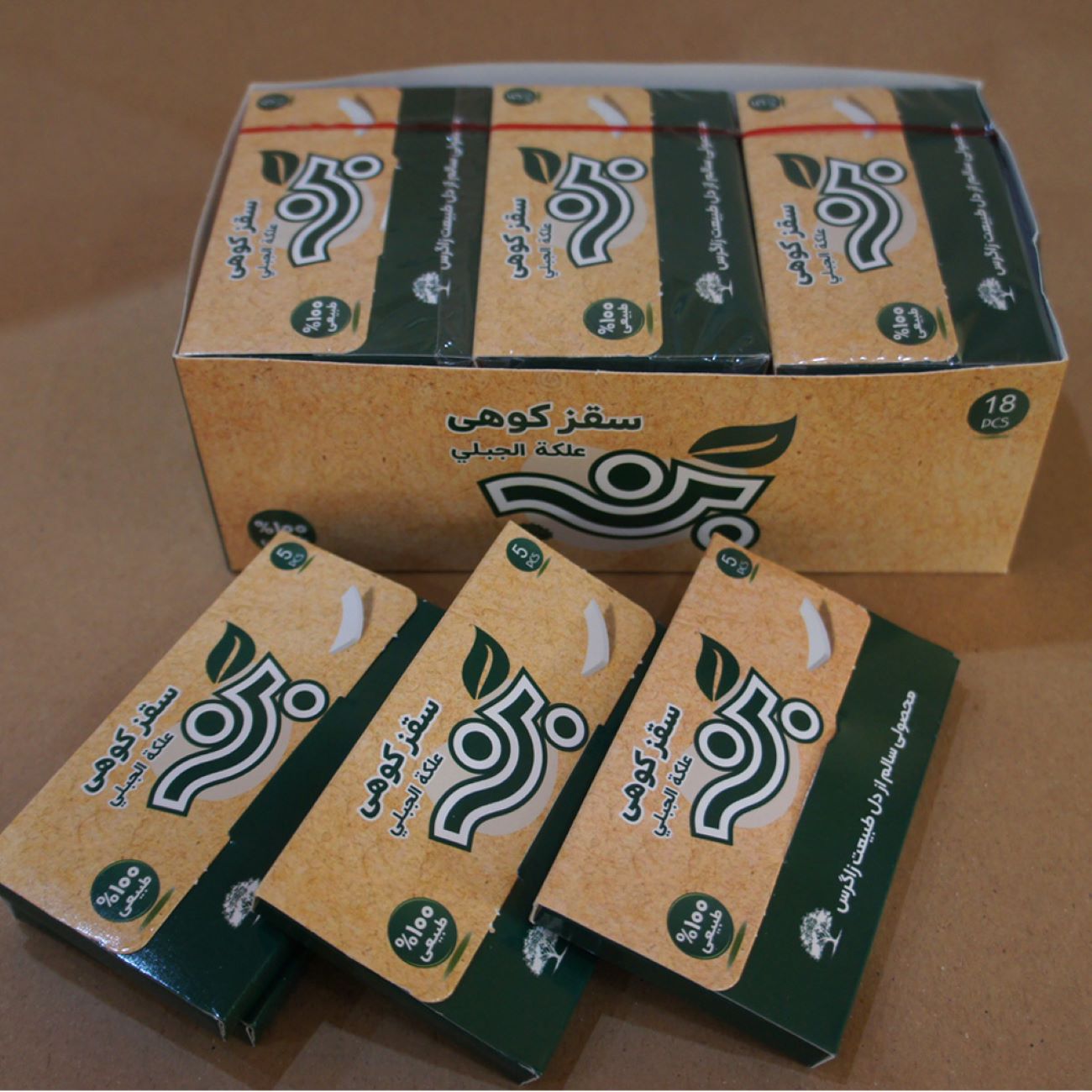 آدامس طبیعی سالم، طعم بنه، ۱۸ عددی
