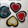 Heart-Shaped Felt Coasters Set Suitable for Dining Rooms and Coffee Tables (6x)