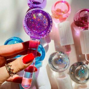 ست ماساژور صورت آیس گوی – ابزارهای زیبایی خنک کننده برای پف و کاهش چین و چروک – ۲ عدد