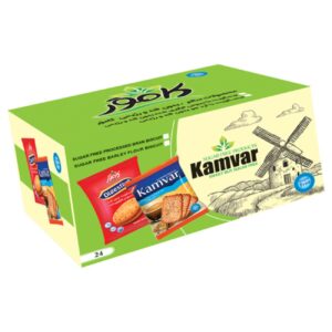 بیسکویت سبوس‌دار بدون شکر کامور – ۳۰۰ گرم