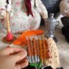 Miniature Persian Kebab Plate Magnet – Clay Food Fridge Accessory