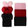 Ring Scarf & Knitted Hat Set with Plush Fur Lining in Fantasy Ear Style (3)