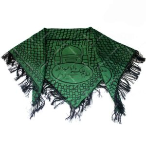شماغ سنتی خاورمیانه – مناسب برای پوشش سر، گردن با طرح ذکر به رنگ سبز