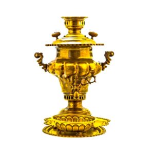 سرویس سماور زغالی برنجی ۳ تکه مدل پیچی
