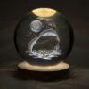 3D Crystal Globe Table Lamp, Romantic Dolphin and Moon Design Model4