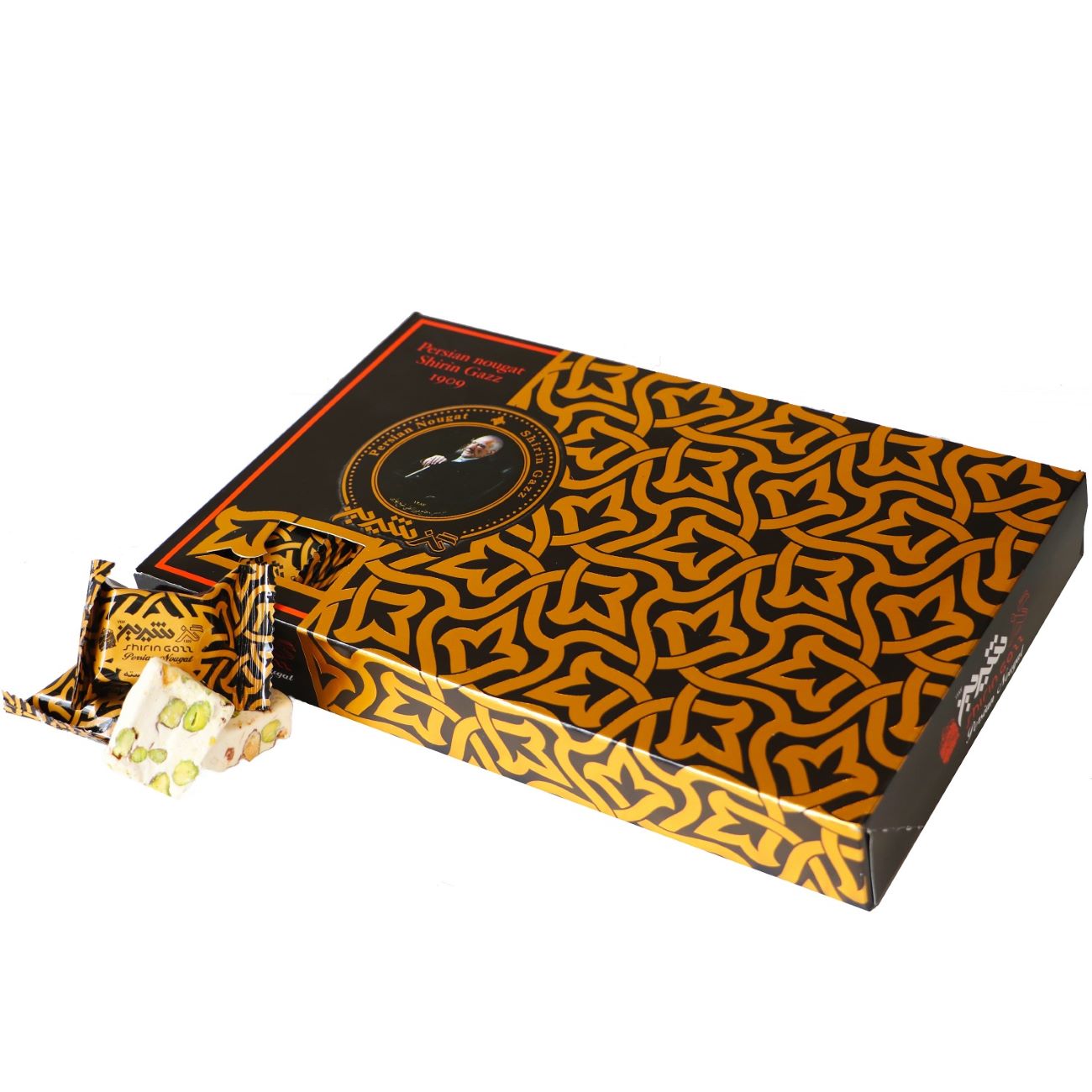 40% پسته شیرین گز نوقا – 400 گرم (2 برابر)