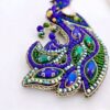 Beaded Peacock Brooch A Touch of Wild Beauty (1)