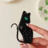 Charming Beaded Cat Brooch – Adorable and Colorful (2)
