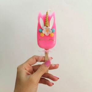 شمع پاپسیکل فانتزی تک شاخ برای دکوراسیون منزل