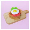 Handmade Candle Shaped Like Toast with Fried Egg and Lettuce (1)