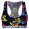 Padded Koza Activewear Set – Black Floral Sport Bra and Panty, Model 9109-1 (4)