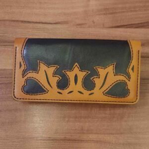 کیف پول چرمی مردانه دست‌ساز روستیک – دست‌دوز، مناسب برای استفاده روزمره