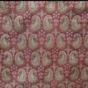 Silk Termeh Fabric – Burgundy Peacock Design (1)