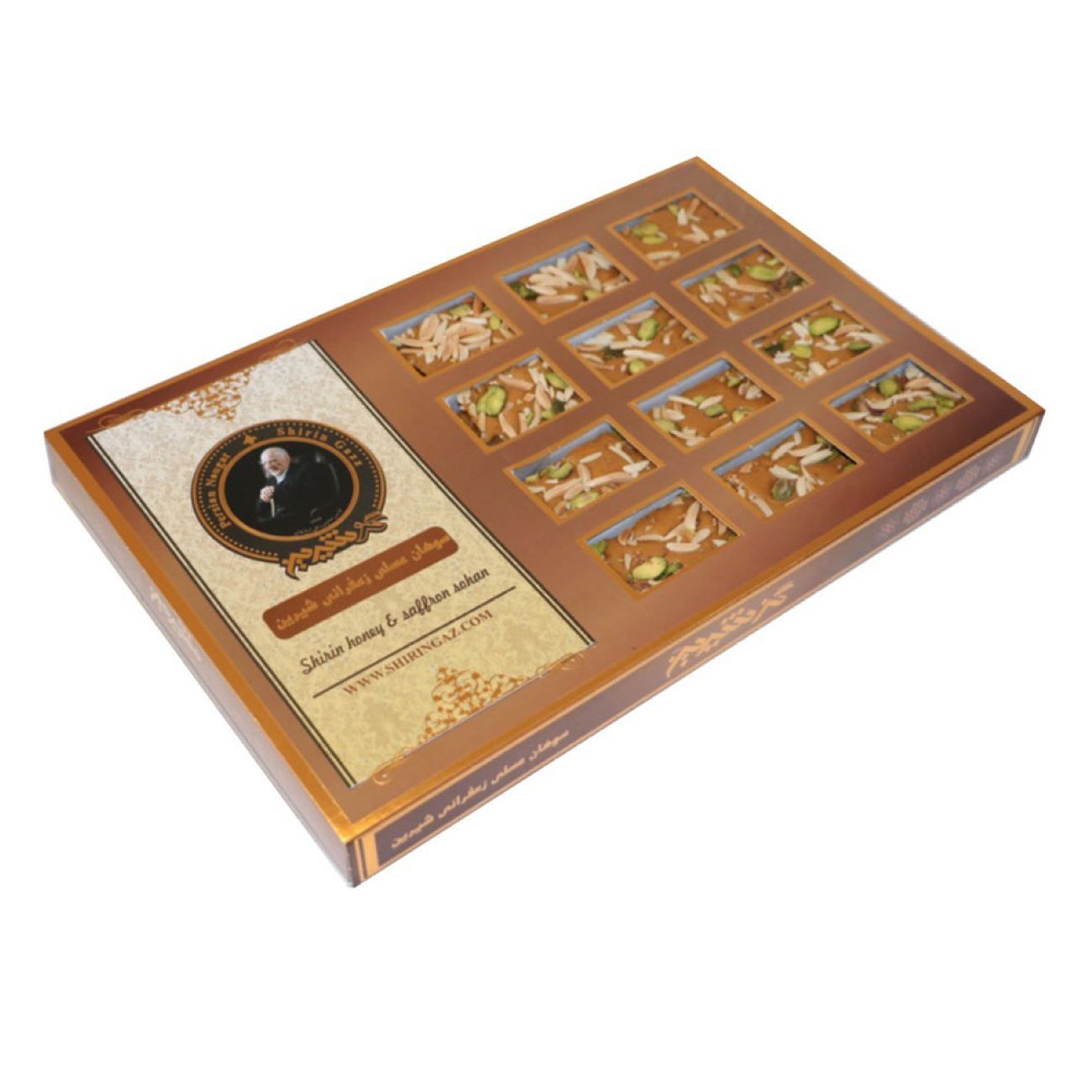 زعفران سوهان عسلی شیرین گز 400 گرم (2 برابر)