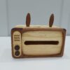 Wooden Tissue Holder Model with Vintage TV Design (1)