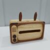 Wooden Tissue Holder Model with Vintage TV Design (3)