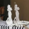 Girl with Harp Candle – Aesthetic Gift for Music Lovers (1)