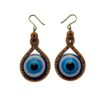 Unique Wooden Earring from Natural Material - Lightweight & Chic with Evil Eye Design