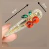 Women's Hair Clip – Formal Rhinestone Cherry Design, Set of 2 (1)